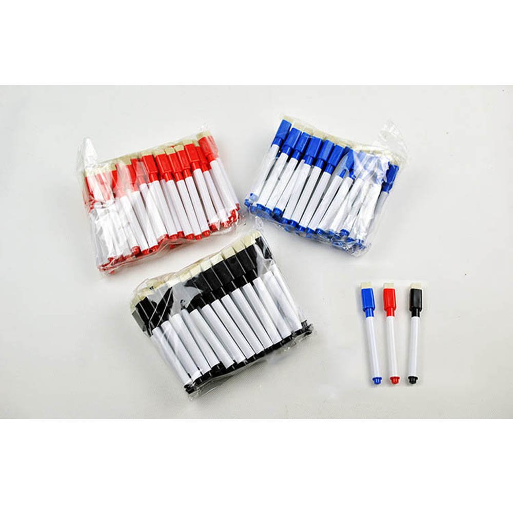 10 stuks Dry Erase tassen, herbruikbare A4 droge afwisbare zakken met 10 whiteboardstiften, 2 gummen en 2 roestvrijstalen ringen, voor kantoor en school