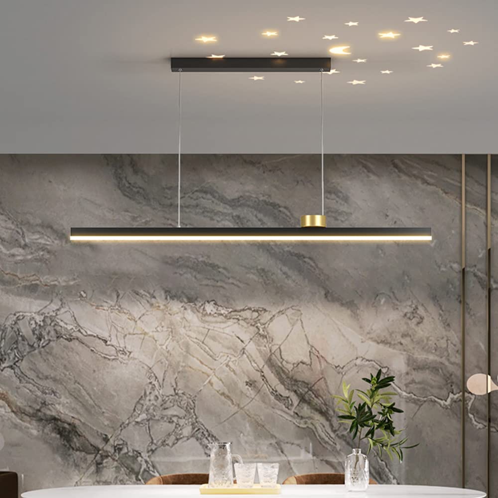 Suspension LED linéaire 22W dimmable style nordique pour table à manger