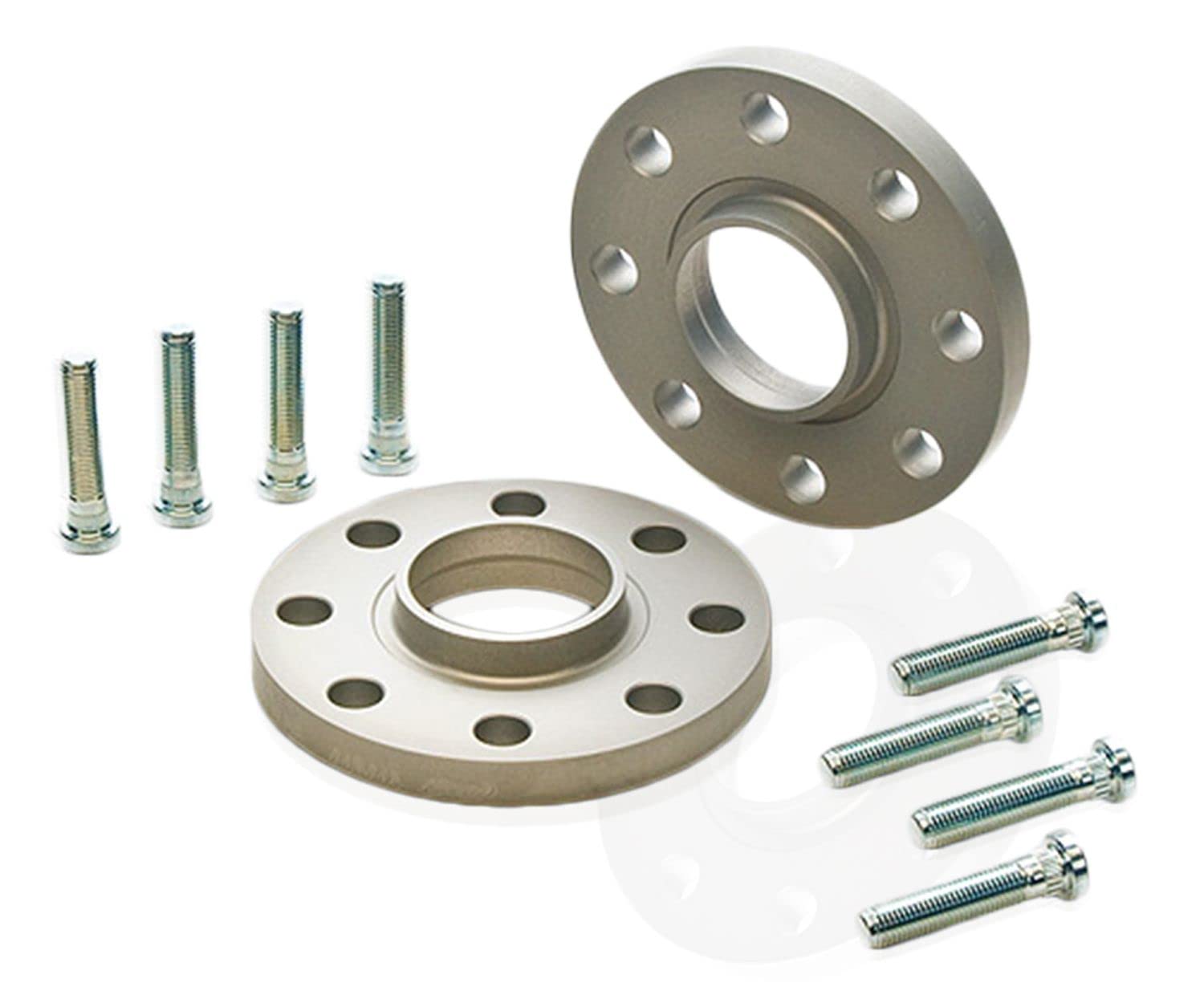 Wheel Spacer, Pro-Spacer, 5 x 4.75 Bolt Pattern, 15 mm Thick, Lug Nuts Included, Aluminum, Clear Anodized, Pair