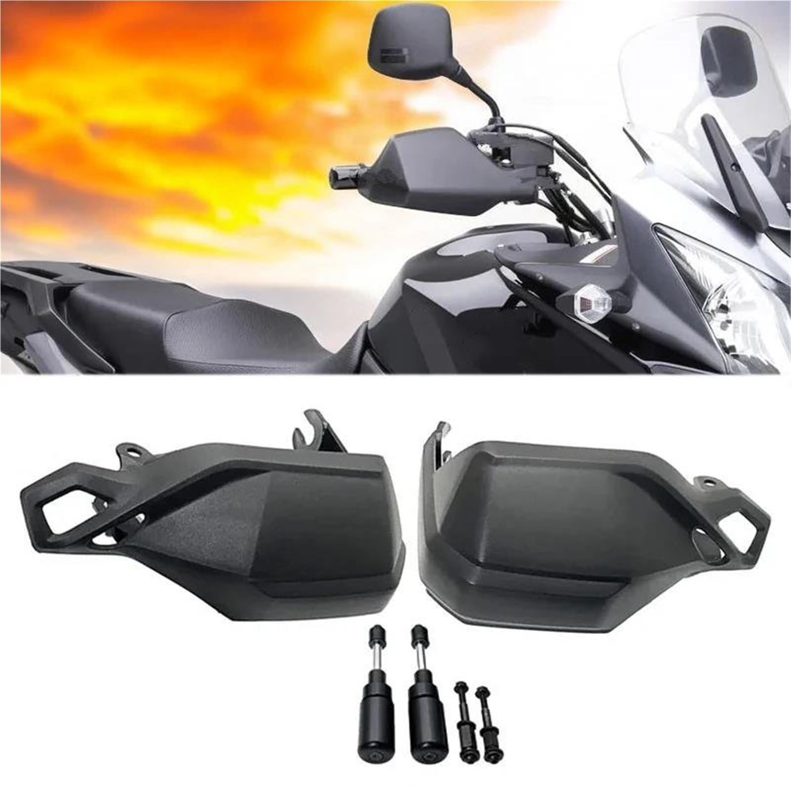 Motorrad-Lenkerschutz Für Suzuki V-Strom DL1000 DL 1000 V Strom 1000 (2004–2023) – Winddichter Handschutz(Schwarz)