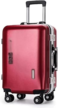 OLOTU Carry-Ons Aluminum Cabin Luggage 20 Inch Logo Trolley Suitcase USB Charging Model Hardside Luggage Password Boarding Case Hard Portable