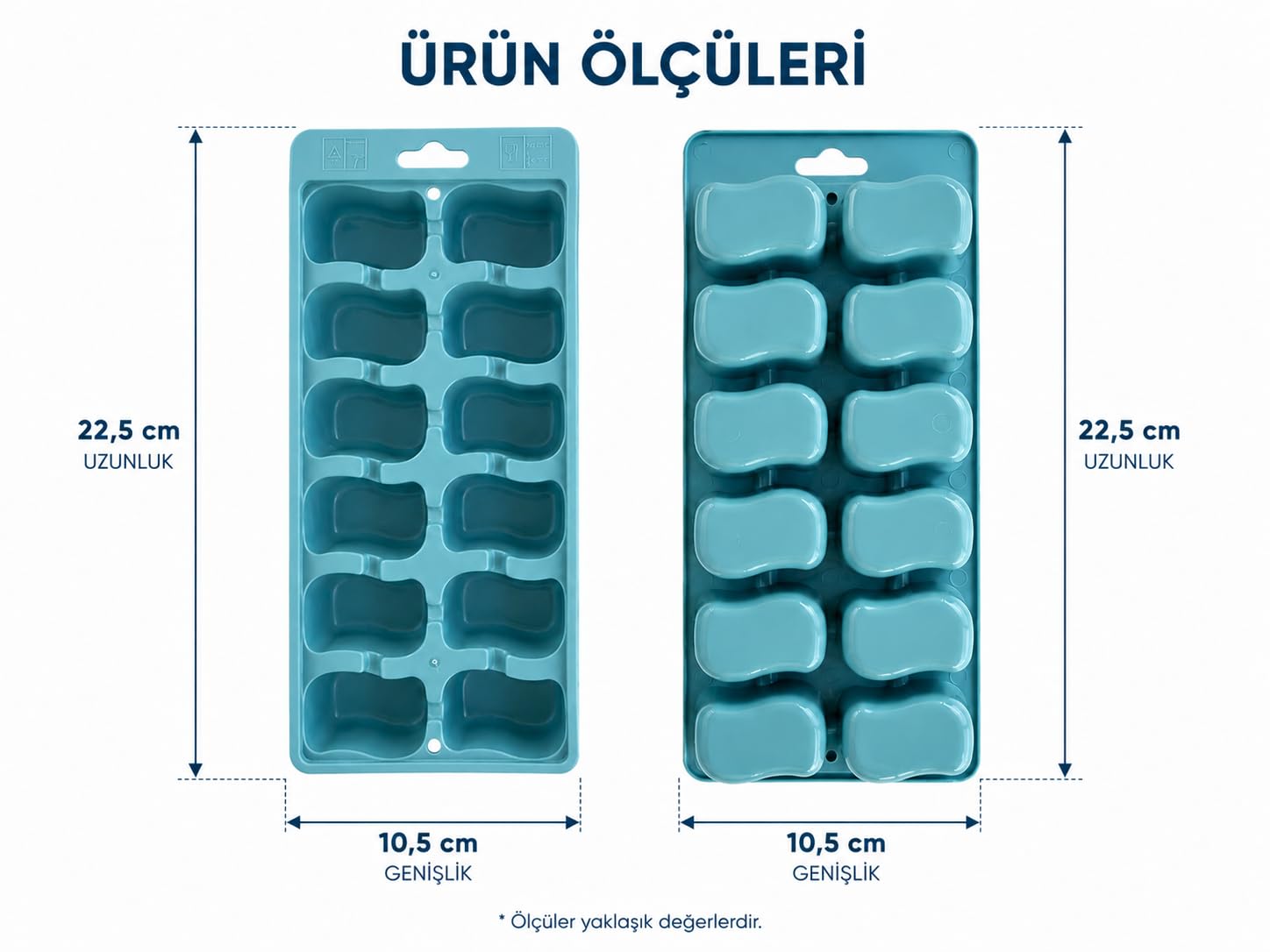 Buz Kalıbı 2'li Sert Plastik 12 Hazneli İkiz Buzluk Seti, Buzluk, Buz Kabı, Buz Haznesi, Buz Kalıpları, Buz Tepsileri, Buz, Buz Yapma Kalıbı, Çok Amaçlı Buz Küpü Kalıbı