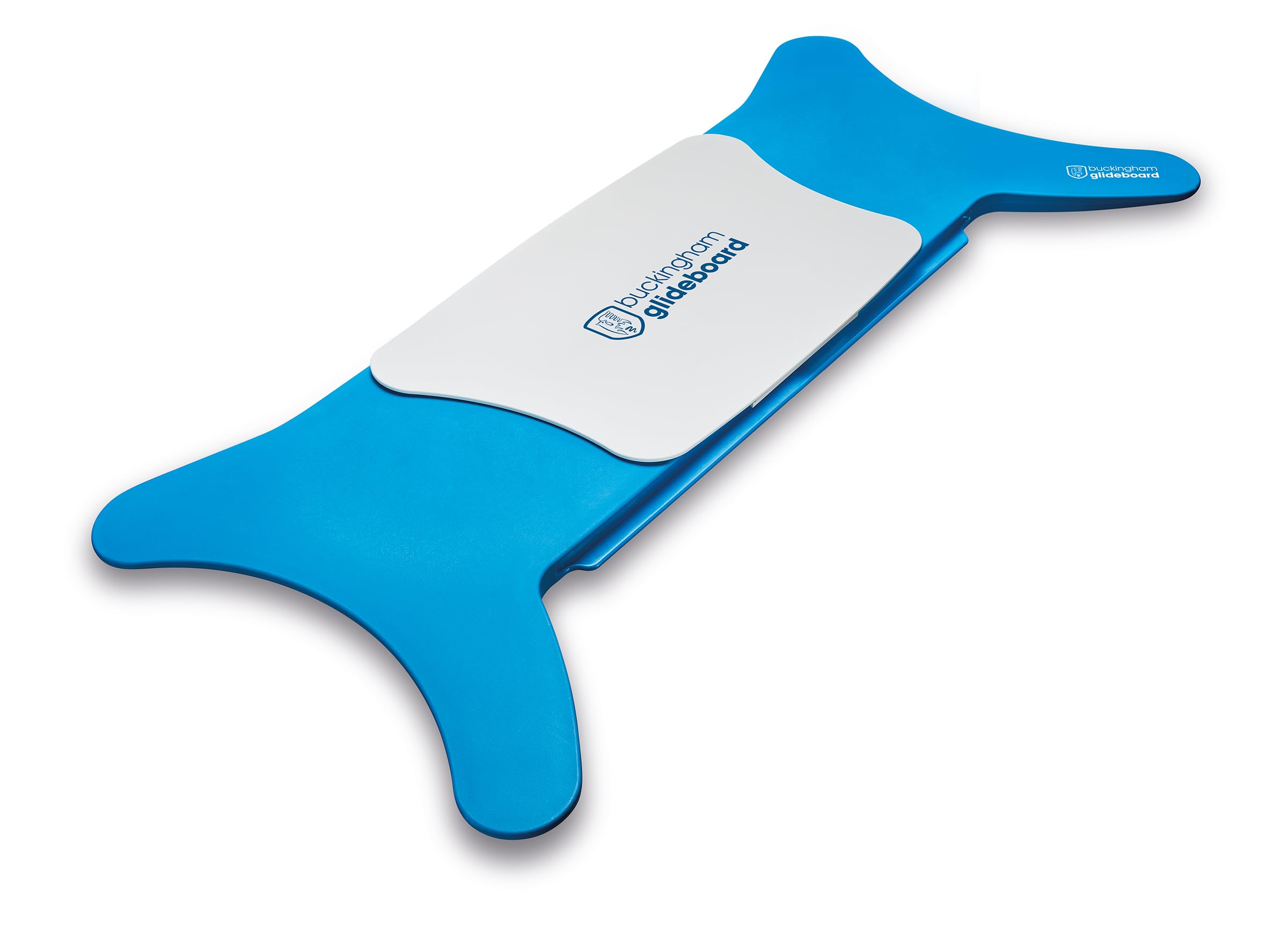 Buckingham Glideboard – British Made Transfer Board for Wheelchair to Chair, Car & Bed | Sliding Seat Mobility Aid for Elderly & Disabled - Blue/White