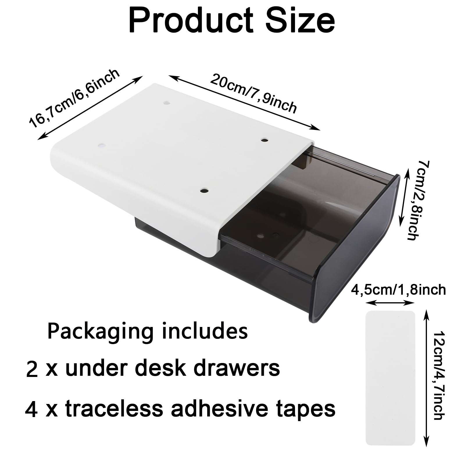 Cassetti Sottopiano Autoadesivi | Organizza Scrivania E Ufficio Senza Forare - Foto 9
