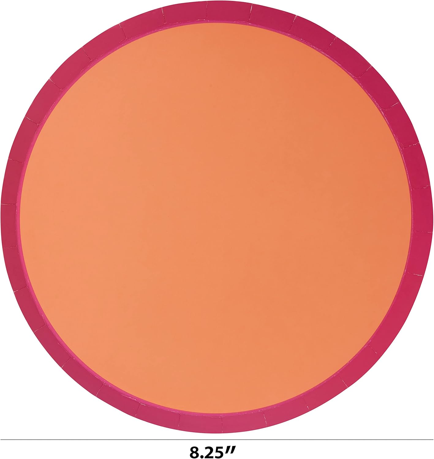 C.R. Gibson TW13-25049 Kailo Chic Colorblock Disposable Paper Lunch Plate Set for Parties, 8" Diameter, Pink and Coral, 8pcs