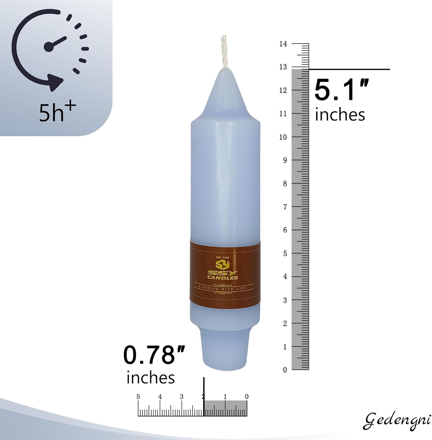 8pcs Short Taper Candle Dinner Candlesticks - 4pcs Gedengni 5inch White Candle Sticks Unscented Wax Candles Elegant Design for Home Décor Weddings Festive Seasons Holiday