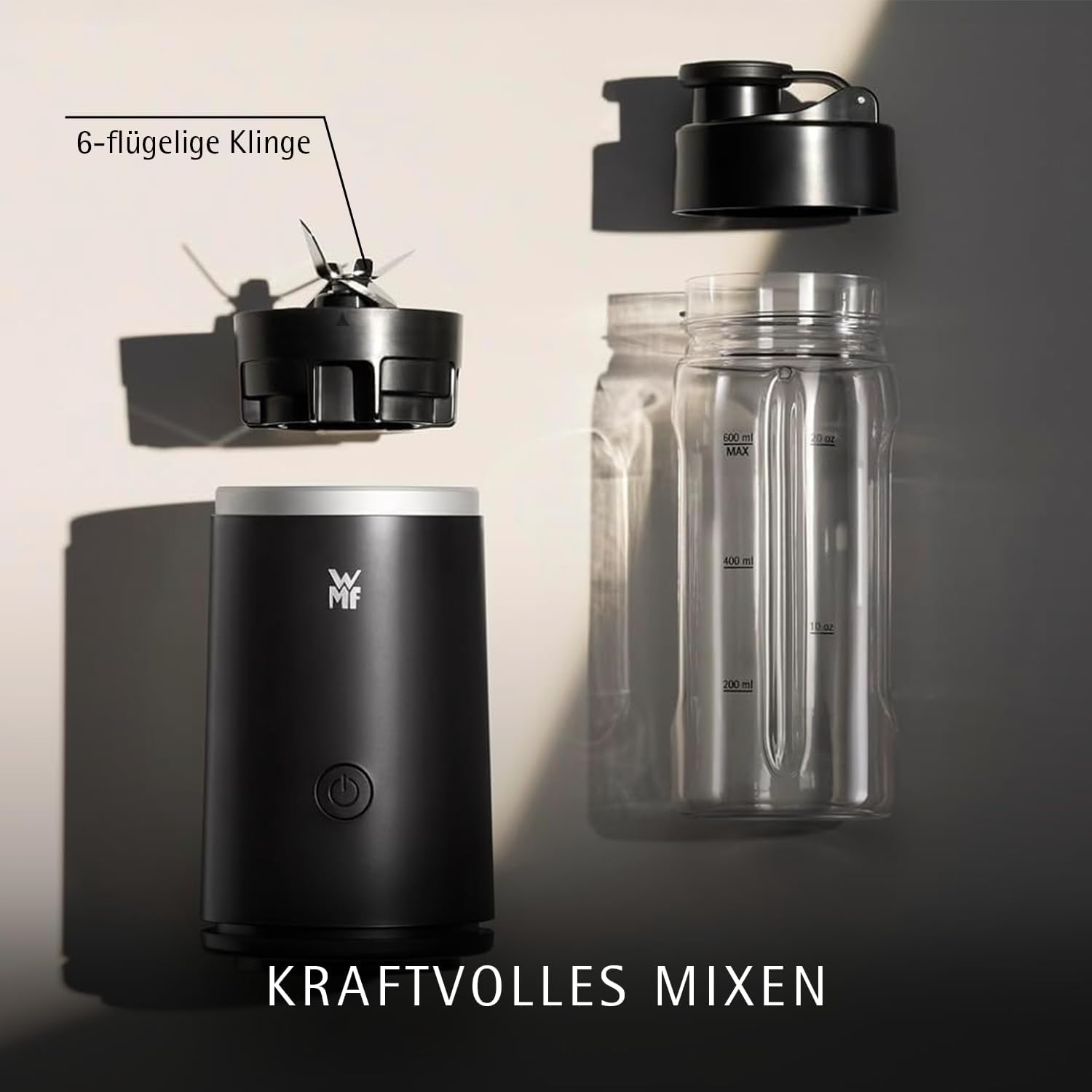WMF Mix & Go Touch Smoothie Maker to go, tragbarer Mixer & kompakter Standmixer, 500 W Hochleistu... Ansicht 4