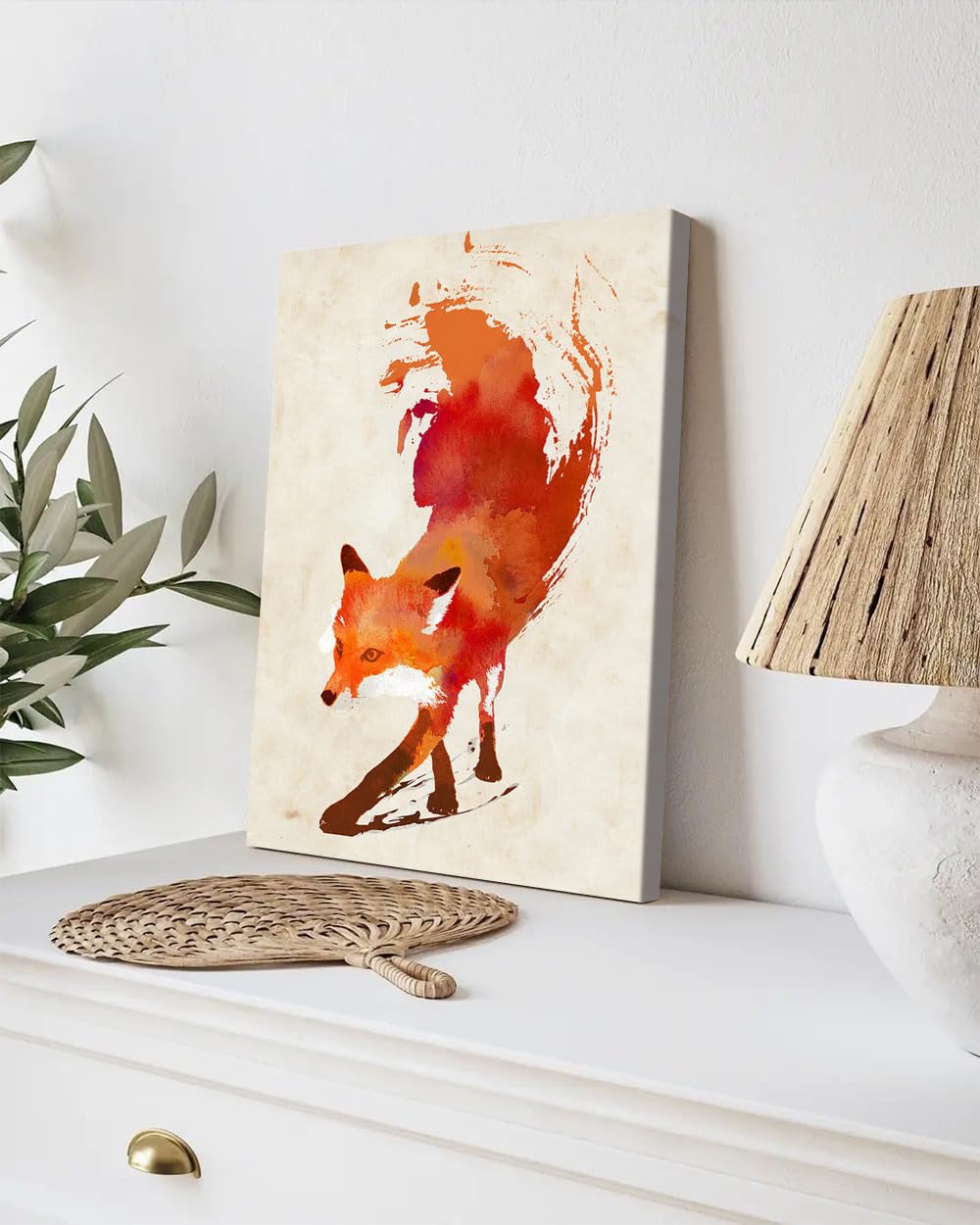 GADGETS WRAP Canvas Gallery Wrap Framed for Home Office Studio Living Room Decoration (9x11inch) - Vulpes Vulpes