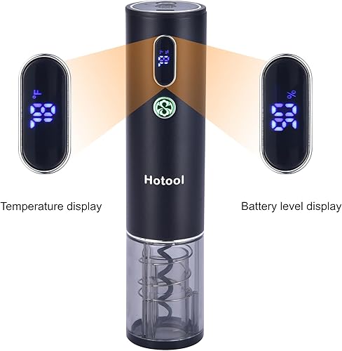 Miniatura 4 de Juego de abridor de vino eléctrico con base, abrebotellas de vino recargable con cortador de aluminio, aireador de vino y tapones de vino,