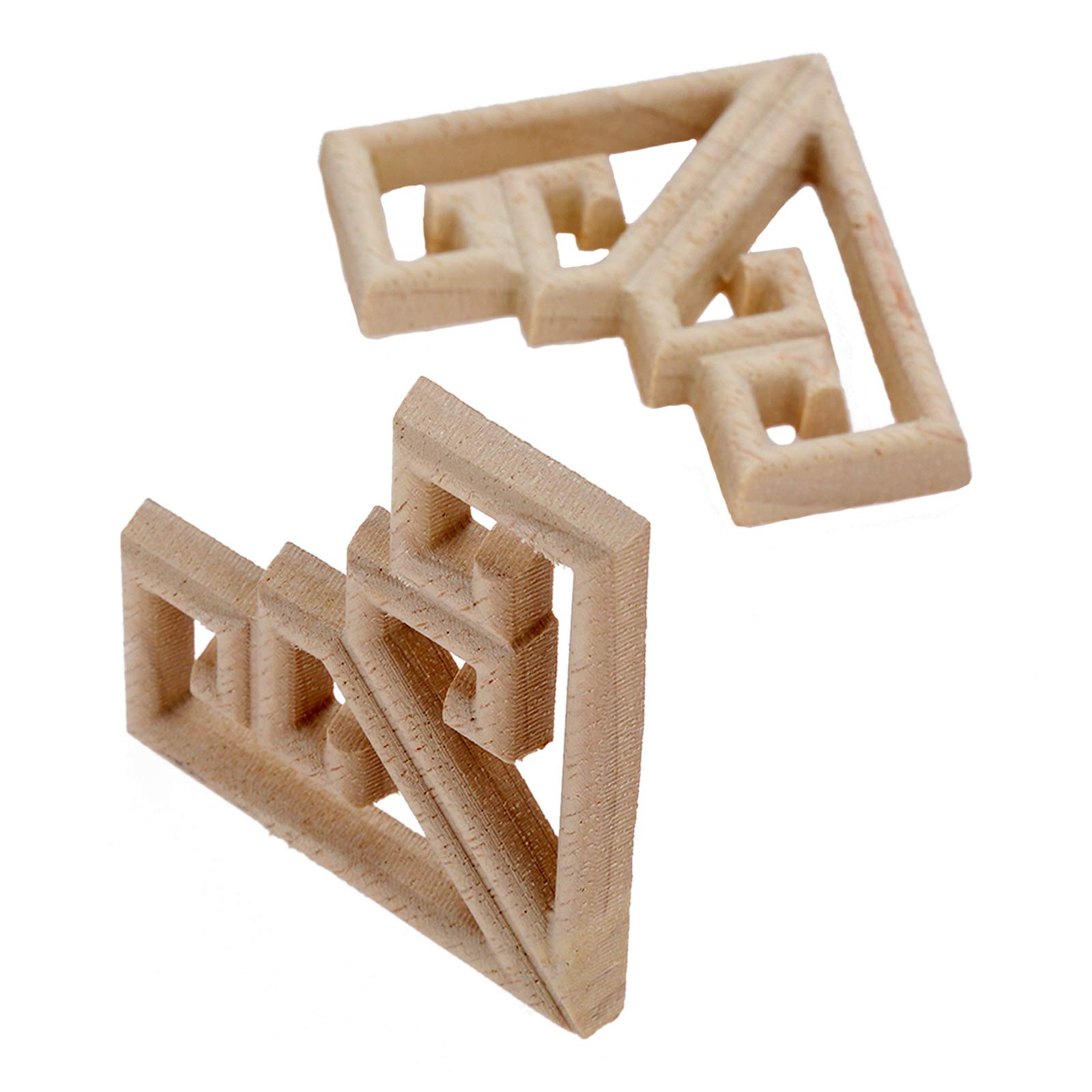 MUXSAM Wood Carved Appliques Onlays, 4-Pack Unpainted Corner Wooden Carvings Embellishments for Mirror Dresser Vanity Cabinet Mantel Picture Frame Update Furniture Decals, 6.5x6.5cm/2.56x2.56in