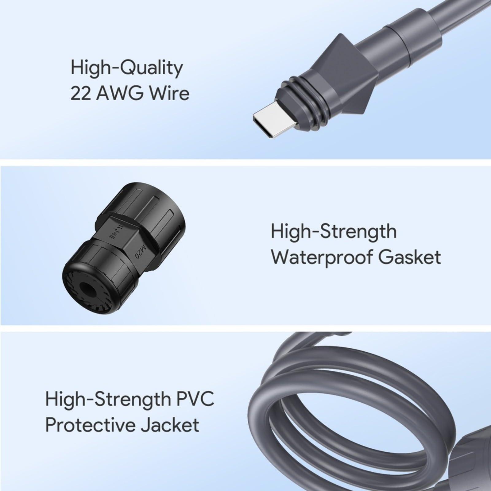 Pour adaptateur Starlink pour mini Ethernet, IP68 pour raccord RJ45 0,5 m, 1000 Mbps, 22 AWG, pour Gen 3/pour mini