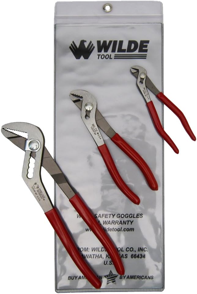 Wilde Tool G254P Water Pump Angle Nose Slip Joint Pliers with Polished Finish, 11 inch