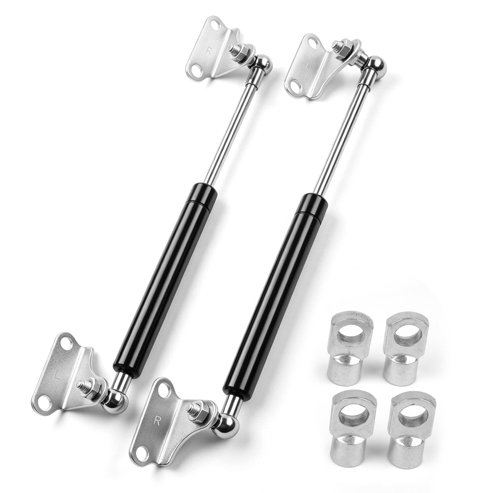 AggAuto 2 vérins gaz 500mm 450N/45kg supports L: trappe bois piscine camion