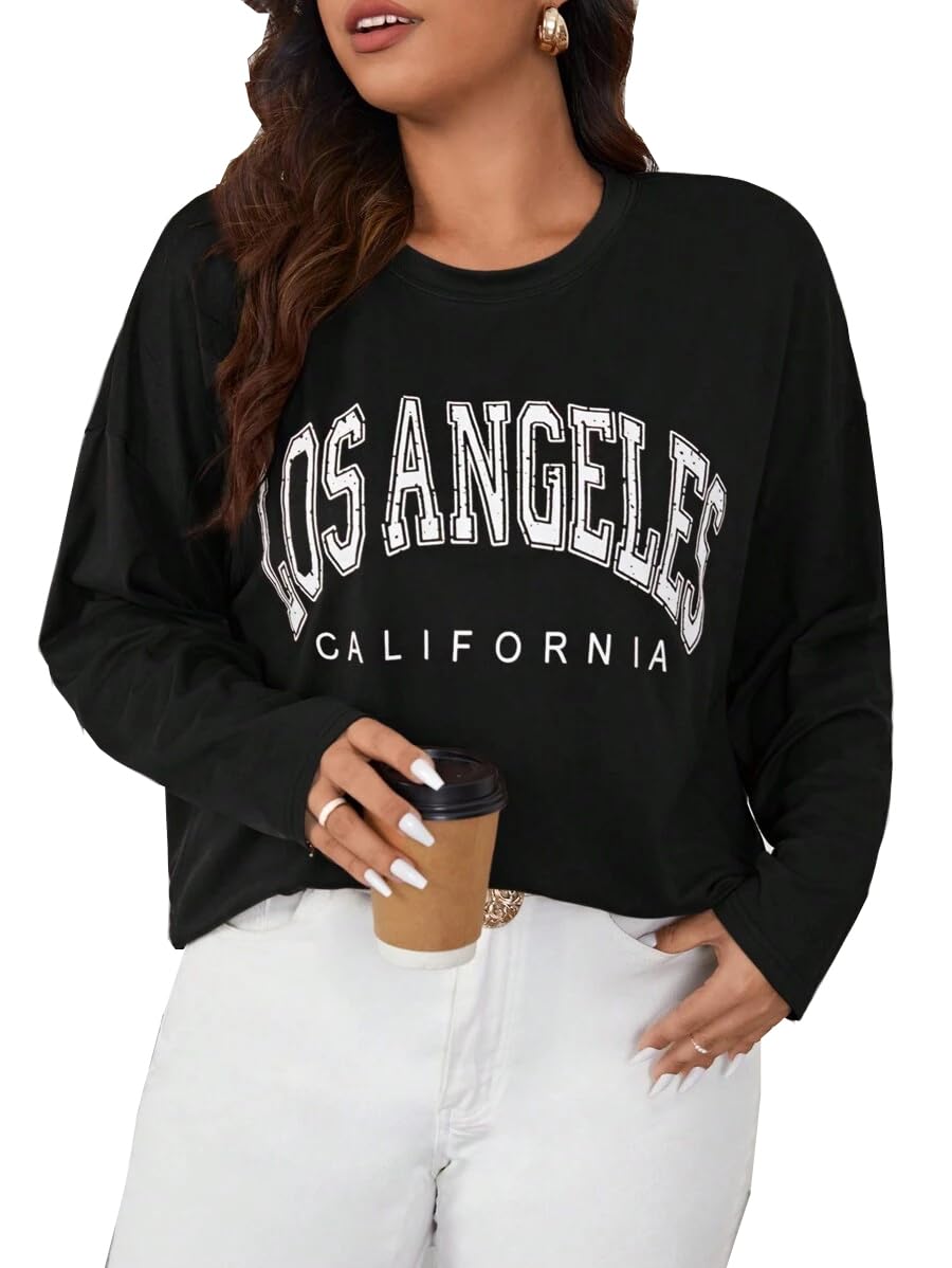 SXV 'Los Angeles California' Printed Cool Aesthetic Oversized Full Sleeve T-Shirt