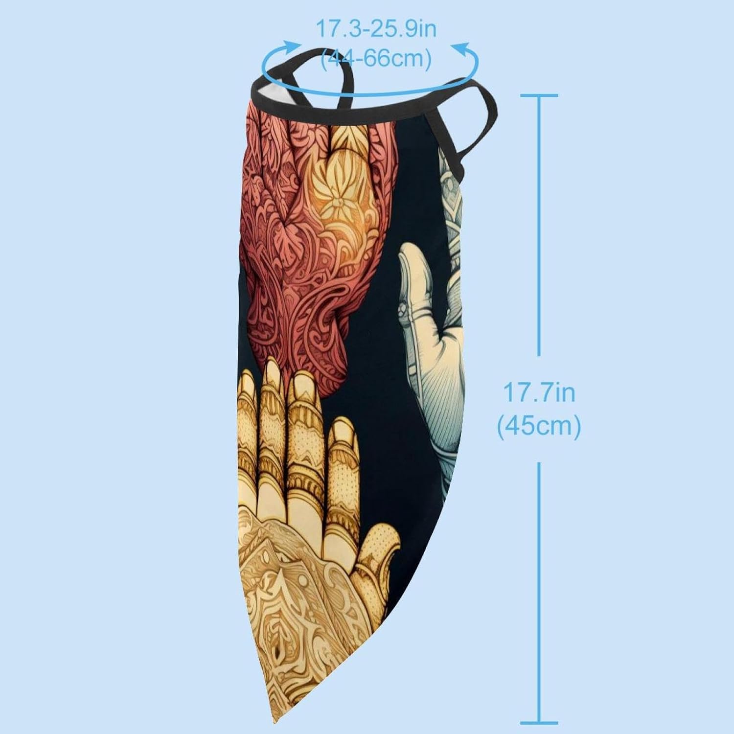 4 Pieces Arabian Tea Kettle Neck Gaiter Bandana Face Mask, Sun Cooling Scarf Gator Cover Head for Men Women