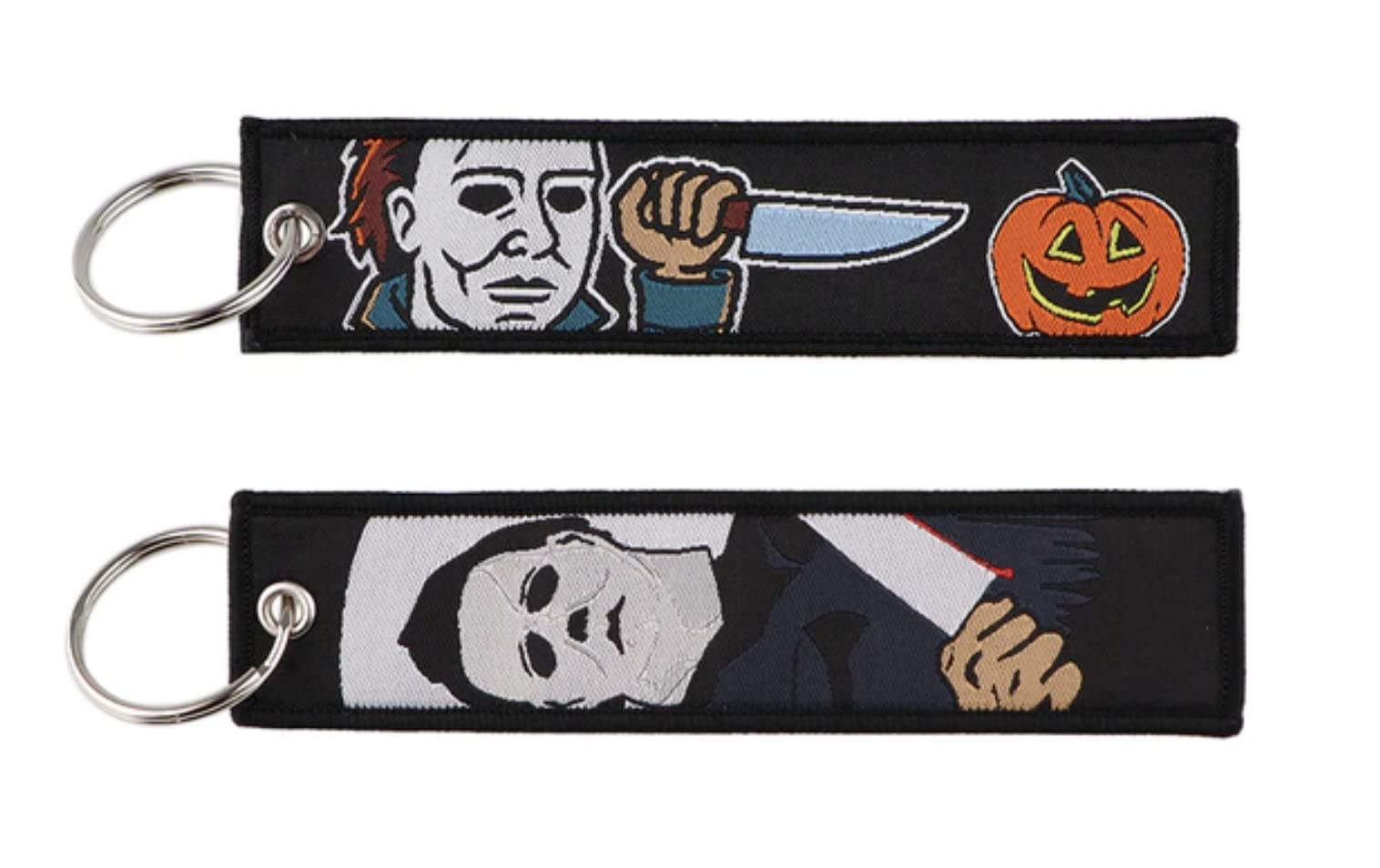 Pinstant Halloween Michael Myers John Carpenter Classic 70s Slasher Horror Movie Film Keychain Key Chain Fob Ring, Black, 5.1 inches long