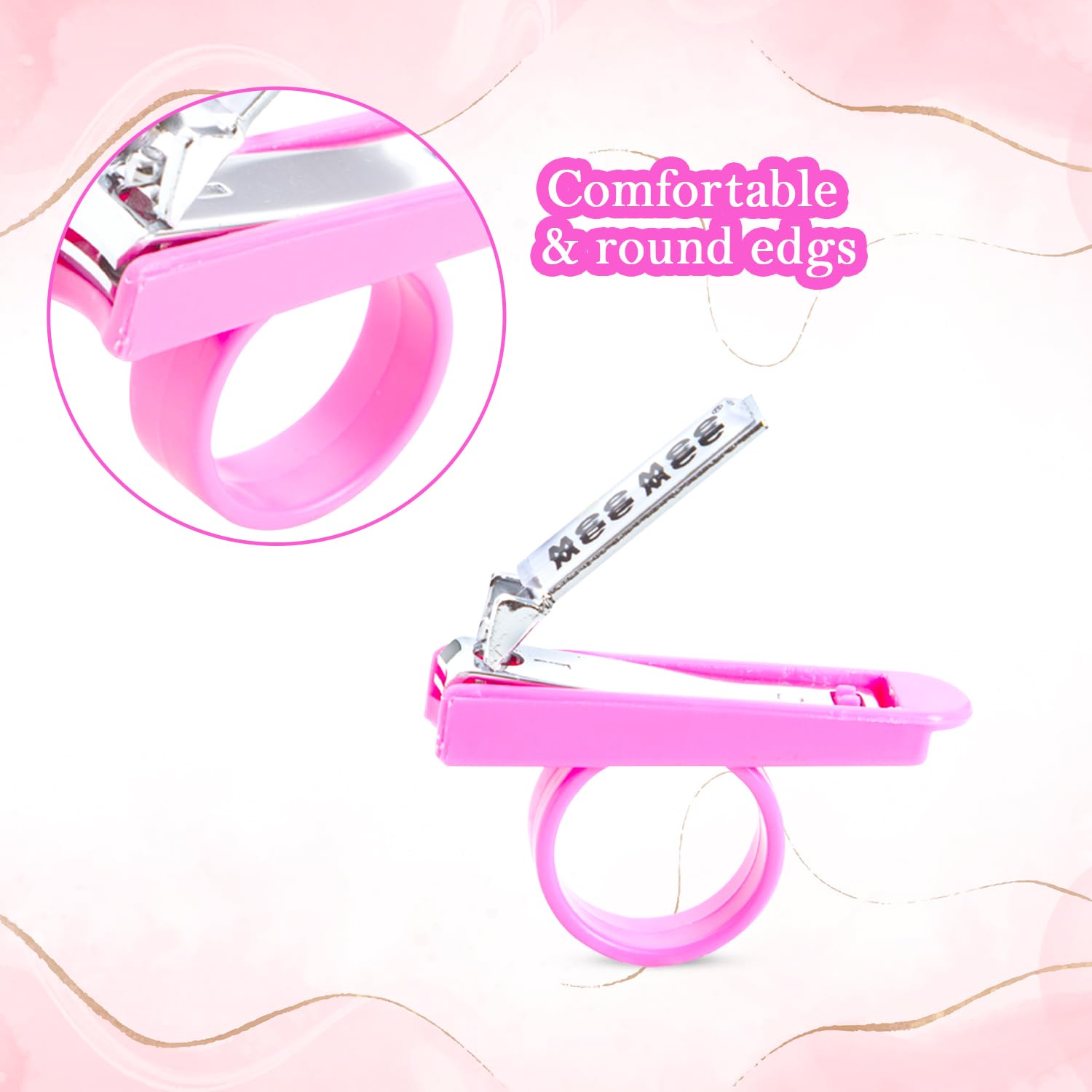 Mee Mee Gentle Nail Clipper (Pack of 2 - with Easy Grip, Pink) 4