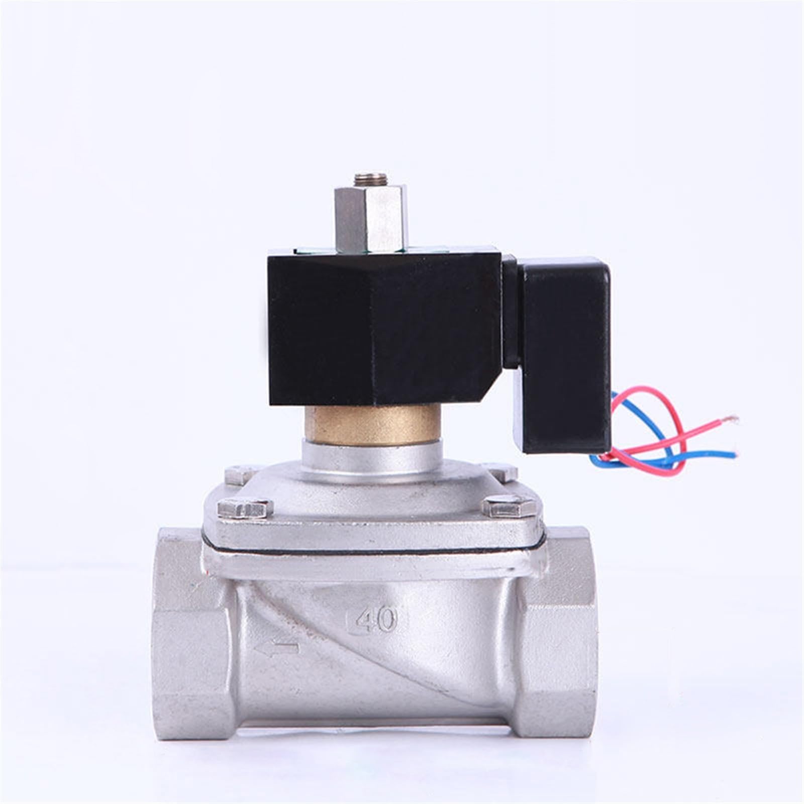 Électrovanne étanche en inox 1-1/2 à sécurité positive et indicateur LED 12V