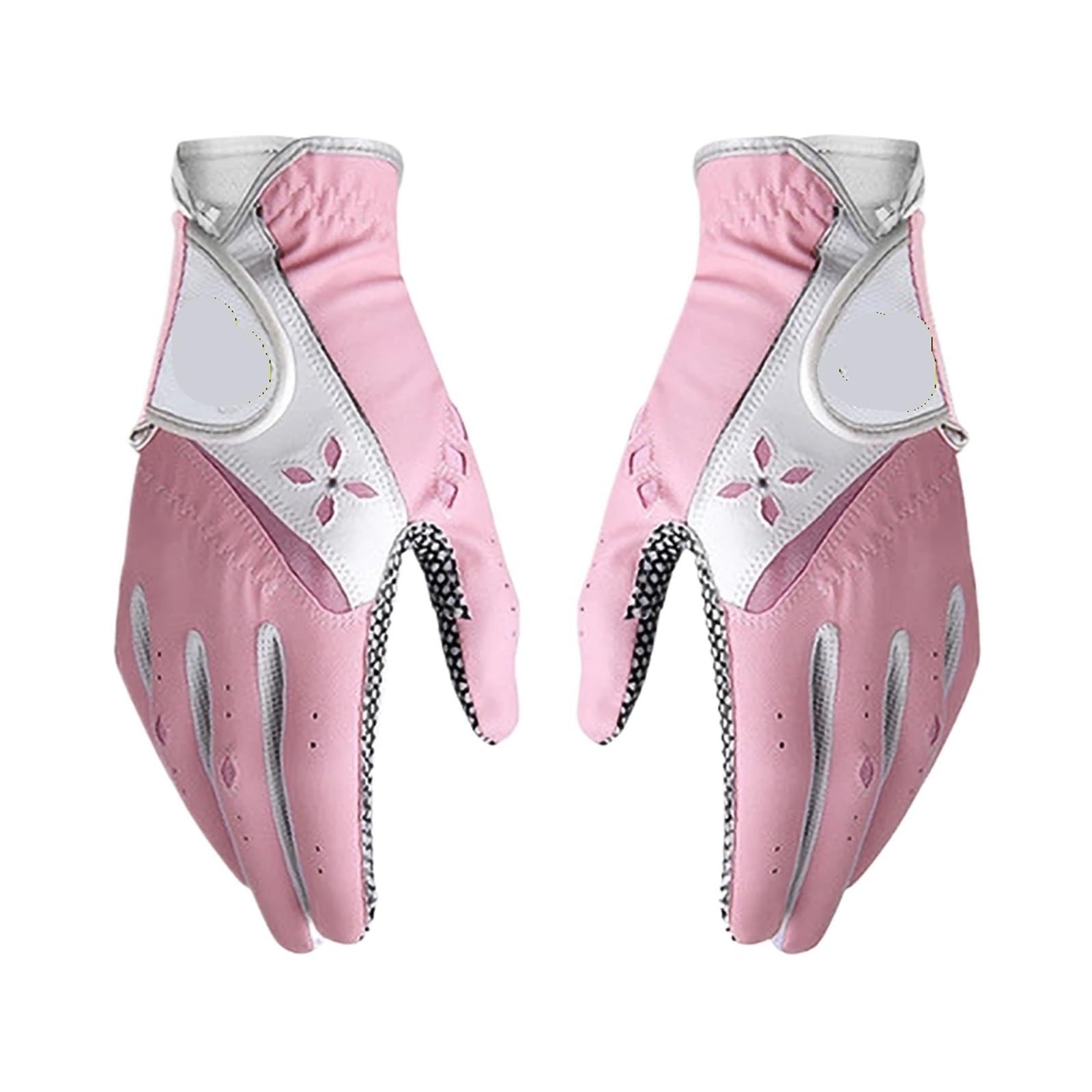 Compatible con Guantes de Golf PGM for Mujer, Microfibra de Cuero PU, partículas Antideslizantes, Transpirables, ultraligeros, Mano Izquierda y Derecha