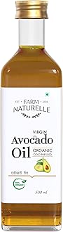 Farm Naturelle - Cold-Pressed Extra Virgin Avocado Oil (500ml) | Organic, Unrefined & Pure | Premium Cooking Oil | High-Heat Cooking, Hair, Skin & Body Care
