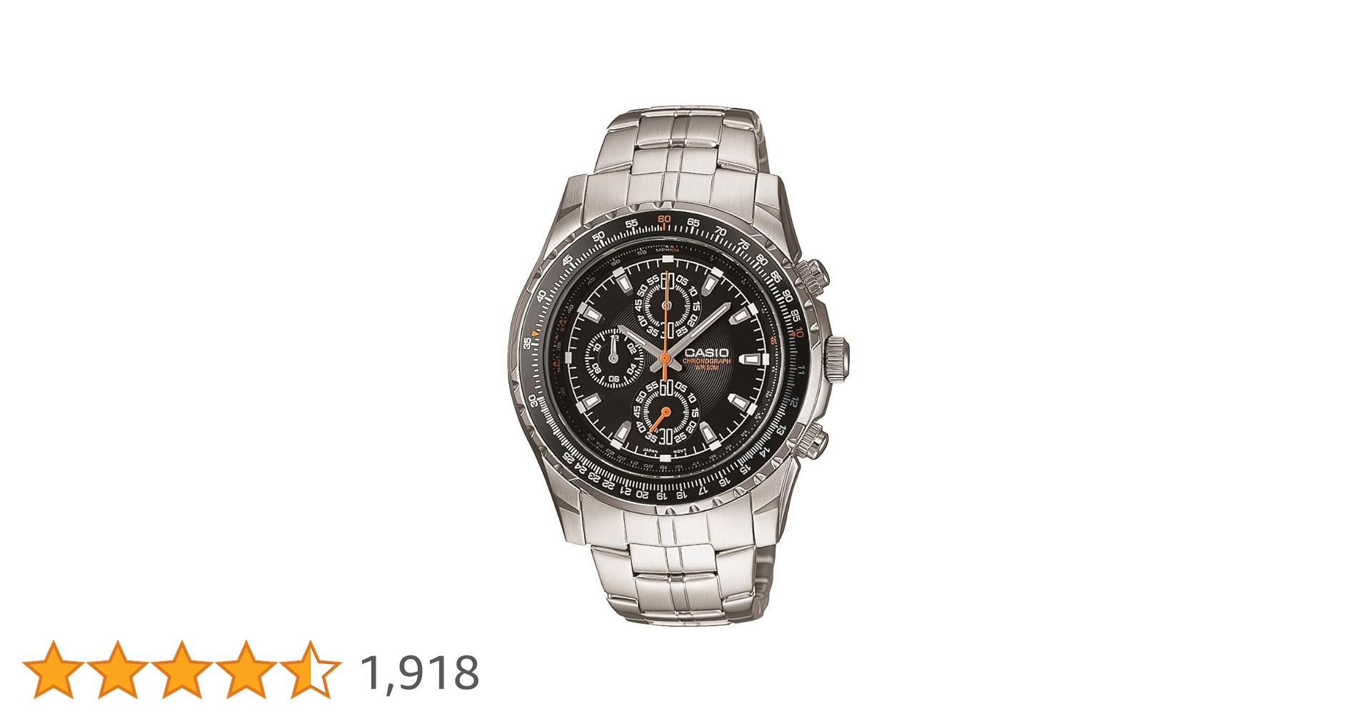 Casio Men's MTP4500D-1AV Slide Rule Bezel Aviator Stainless Steel