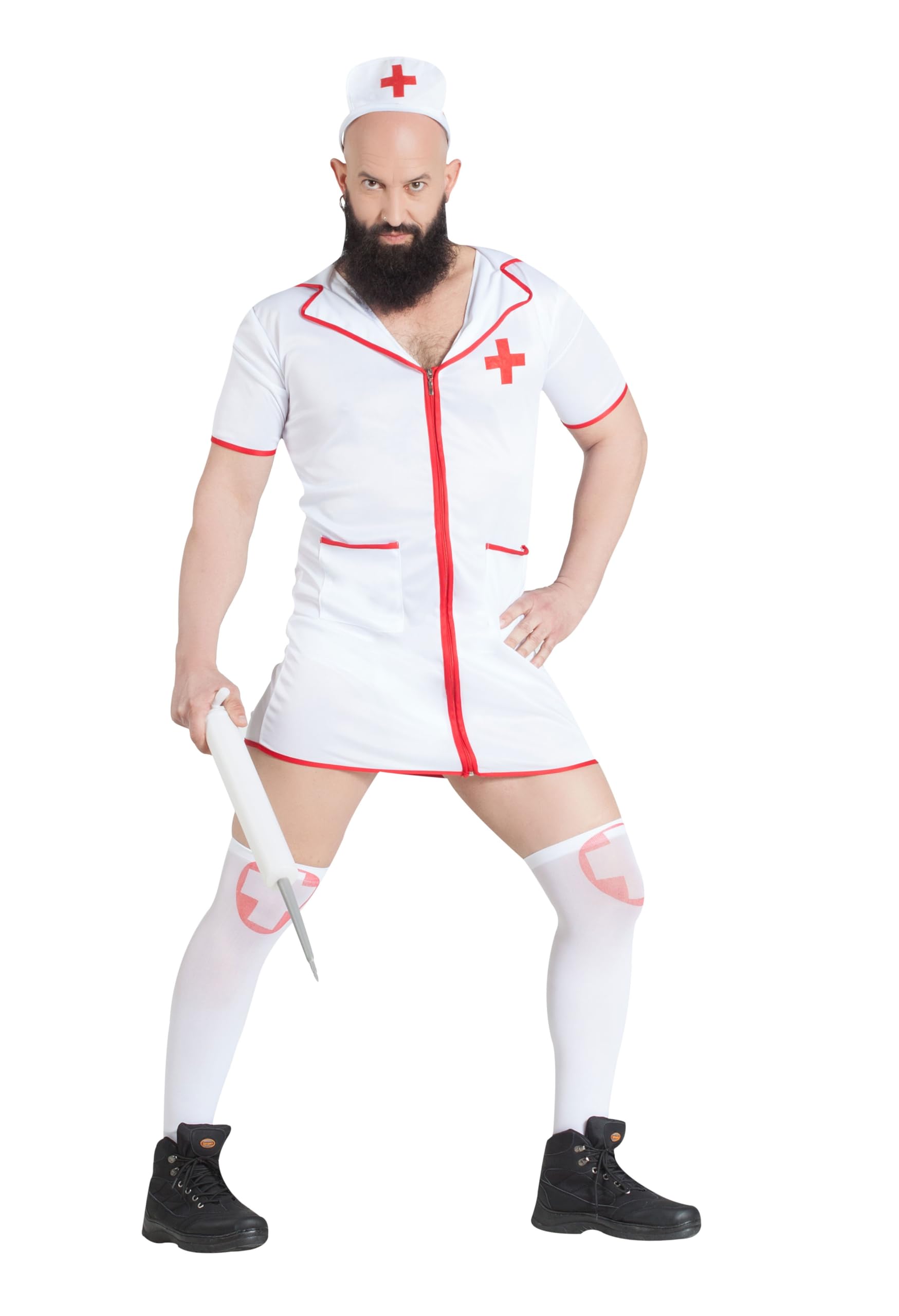 Déguisement infirmière drôle pour homme