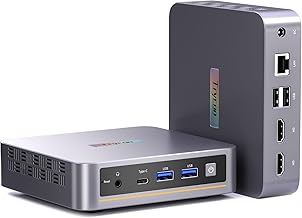 Trycco Mini PC with N150 (up to 3.6 GHz), 16 GB RAM/512 GB SSD, DDR4/Type-C/Dual HDMI, Mini Desktop Computer WiFi5 4K/60Hz Triple-Display, Mini Computers for Home Business/Office (N150/16GB+512GB)