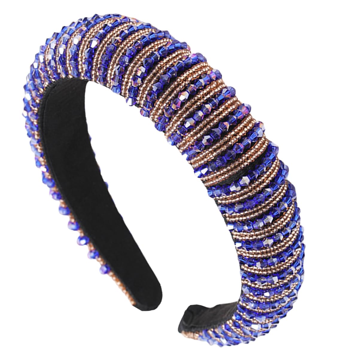 scicent Hair Bands for Women Rhinestone Headband Wide Padded Hairband Sparkle Diamond Head Band Crystal Bead Embellished Headbands for Women Girls 16424