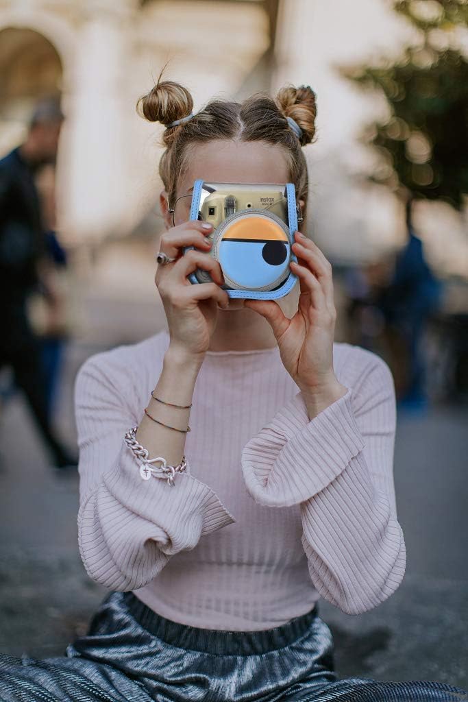 Katia Camera Case Bag Compatible for Fujifilm Instax Mini 9 / Mini 8 Instant Film Camera with Accessories Pocket and Adjustable Strap - Blueion