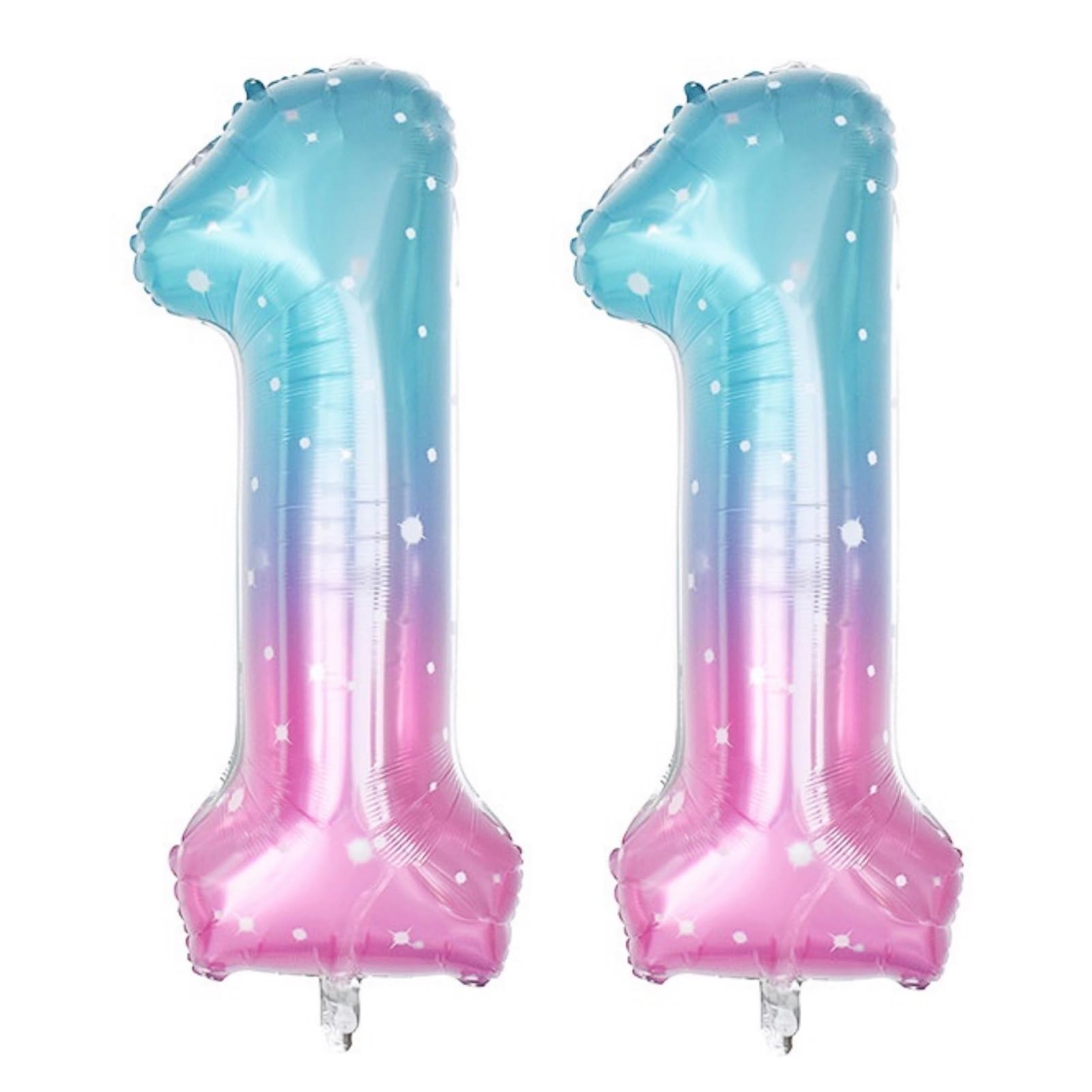 40-Inch Starry Sky Gradient Number 11 Balloon, 11th Birthday Balloons for Girls Boys, Foil Helium Balloon for Birthday Party Decorations. (Starry Sky 11)