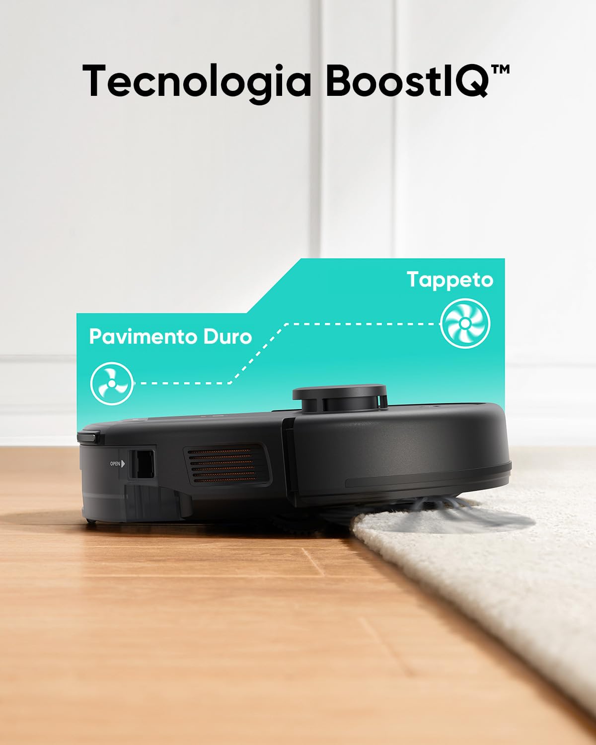 eufy Aspirateur robot L60 avec fonction vadrouille, puissance d'aspiration ultra forte de 5.000Pa, navigation laser iPath, pour un nettoyage complet des sols, idéal pour les cheveux et les sols durs