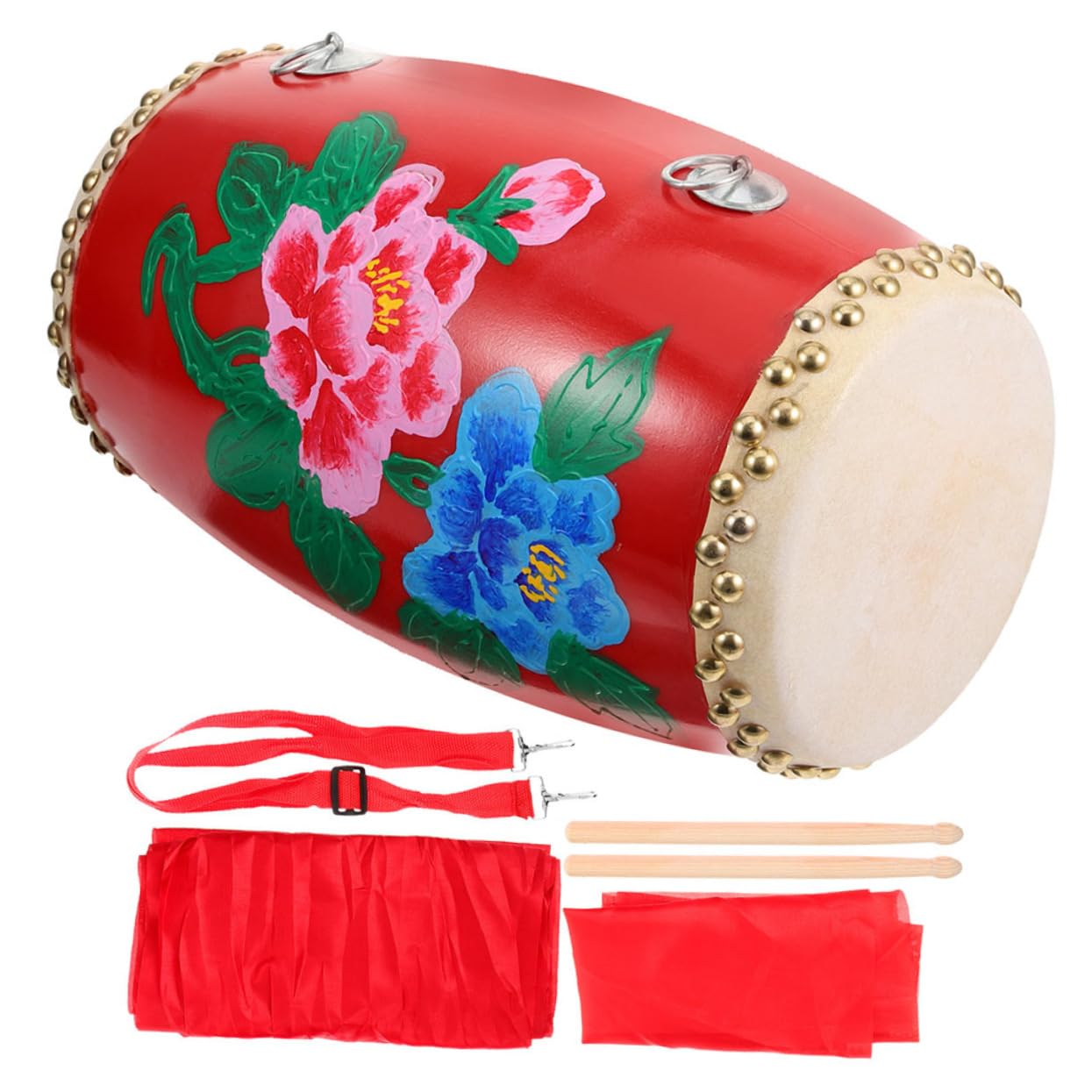 WHAMVOX Percussion Instrument Drum Wooden Waist Drum Set for Adults Easy to Play
