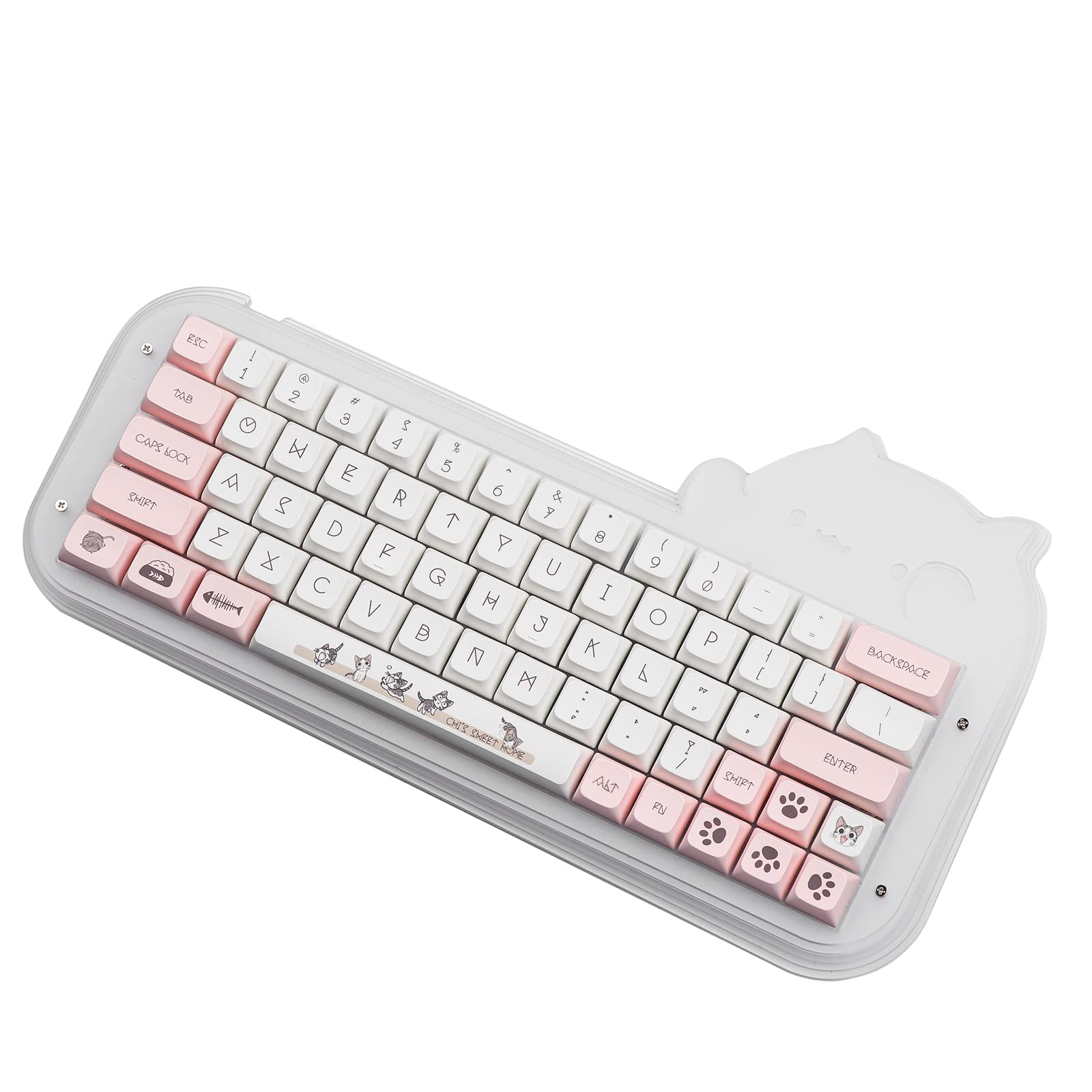 Amazon.com: EPOMAKER Mini Cat 64 60% Hot Swappable Acrylic RGB
