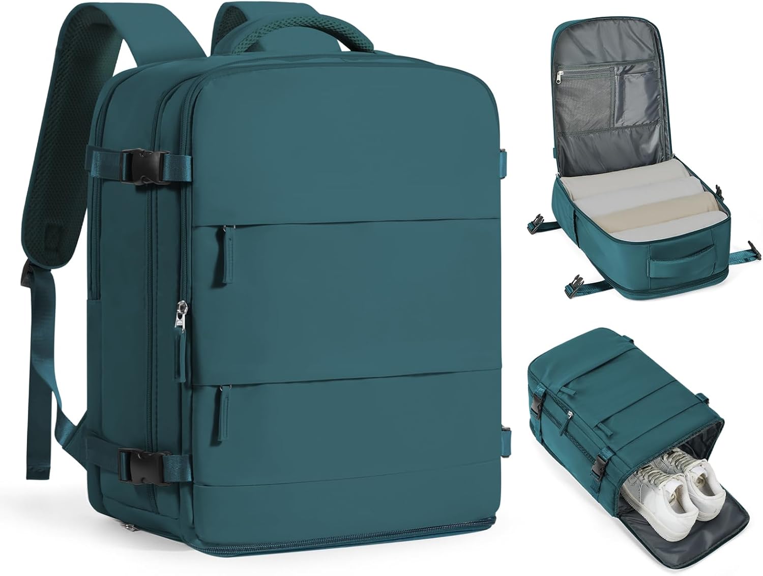 Coofay gran mochila de viaje para avi n aprobada carry on mochila de viaje  para avi n para spirit airlines bolsa de art culo personal 18x14x8 pulgadas 