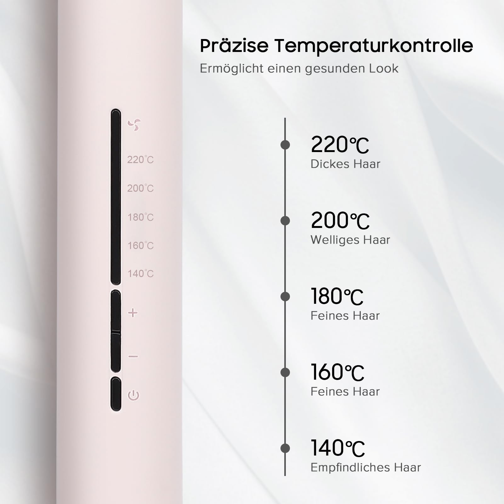 Prostownica 2 w 1 do włosów z ceramicznymi płytkami (31mm) w 30 sekund osiąga wybraną temperaturę (140-220°C), idealna do codziennego prostowania i kręcenia.