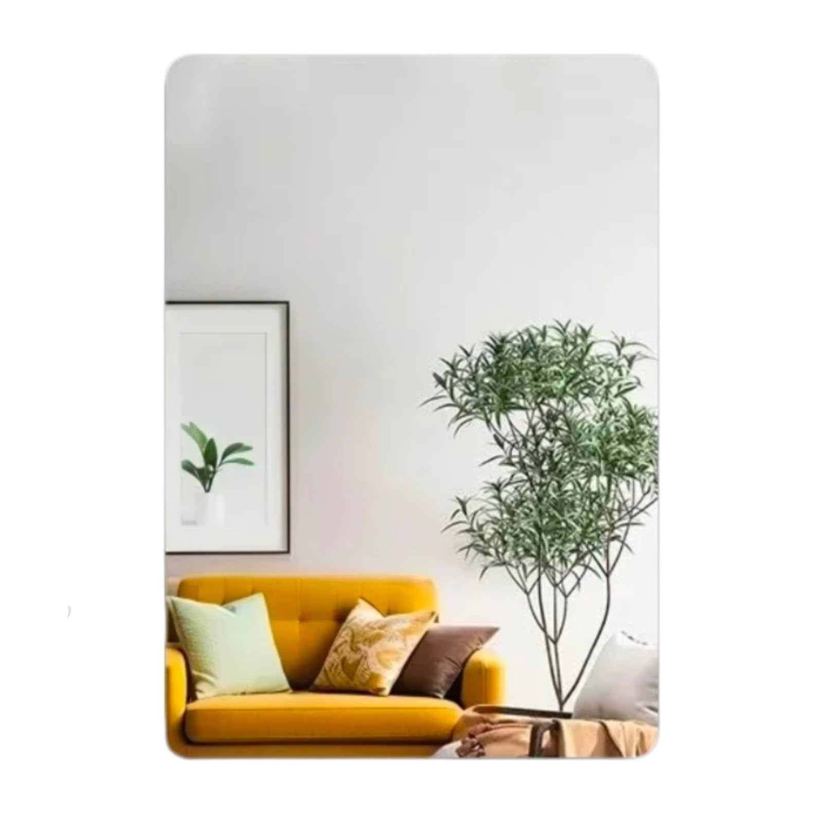 Spiegel Selbstklebend HD Glas Wandspiegel Ohne Rahmen, Badezimmerspiegel Kleben Rechteckig Badspiegel Ohne Bohren, Modern Deko Spiegel Klebespiegel(30 * 80cm)
