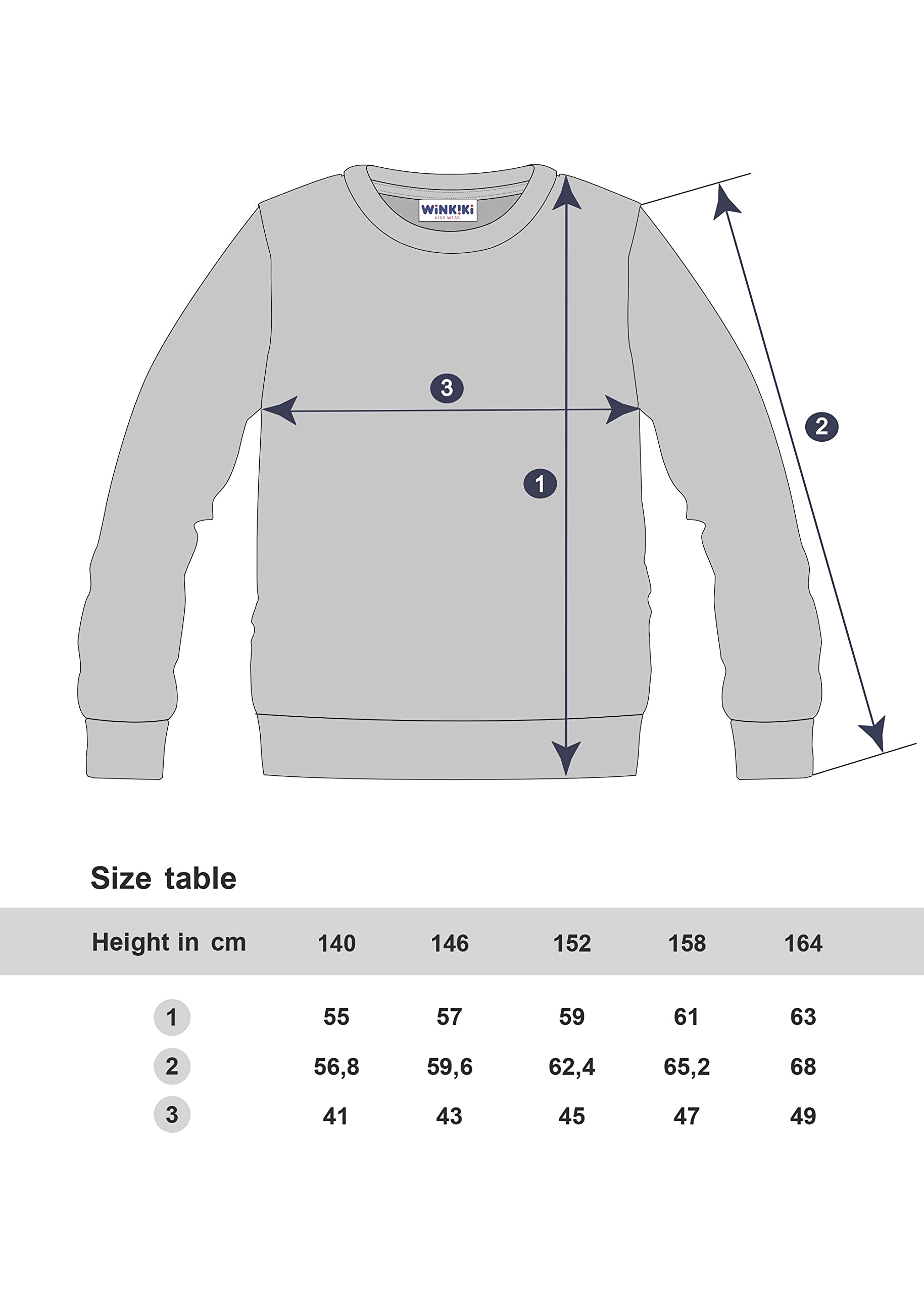Winkiki Kinder Mädchen Velours Trainingsanzug Jogginganzug Sportanzug, in zwei Farben Rosa und Dunkel blau, Größe 140-164 (Dunkel blau, 152)