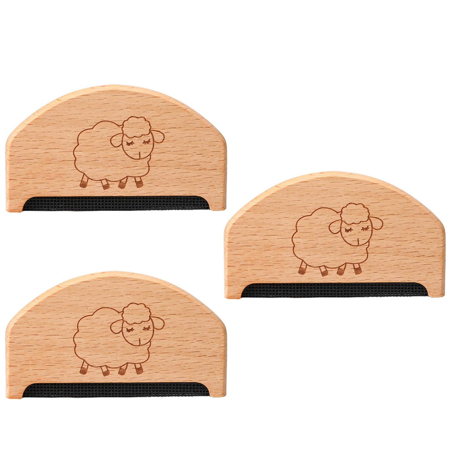 3PCS Wooden Sweater Comb Effectively Restores Delicate Garments Without Damage Cashmere Lint Brush