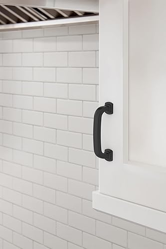 Miniatura 2 de Amerock BP36897FB Tirador de gabinete negro mate  Herrajes de gabinete de centro a centro de 3 pulgadas (2.992 in)  Superación  Herrajes para