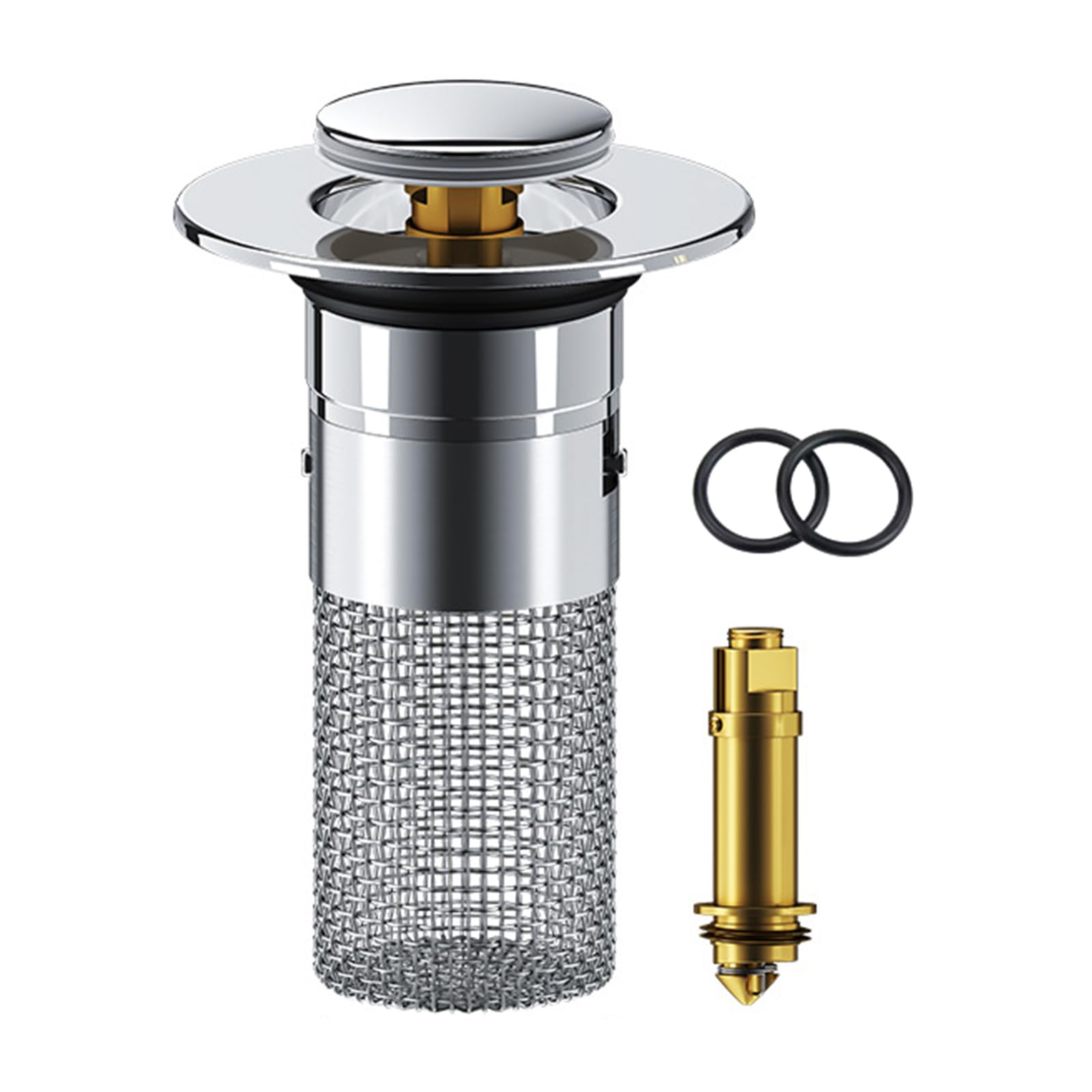 Drain Drain Plug Sink with Hair Strainer Popup Drain Strainer OUniversal Compatibility for Bathroom Sinks Shower Tray Drain Plug