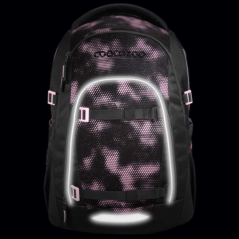 coocazoo MATE Schulranzen-Set 3tlg für Mädchen und Jungen ab der 4. Klasse mit Rucksack. Schlamperetui und Sportbeutel (Pink Illusion V2)