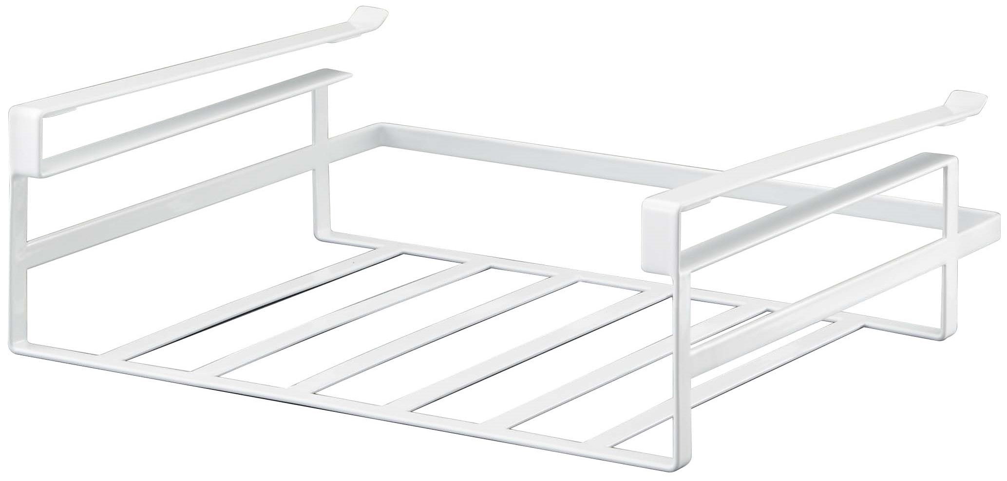 Étagère de cuisine blanche Yamazaki pour optimiser les petits espaces de rangement