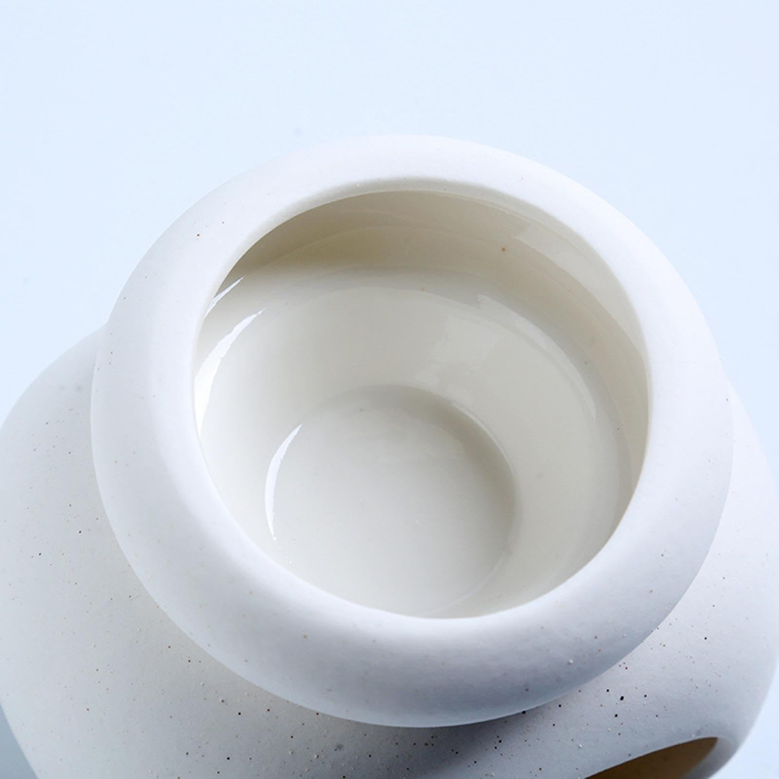 Essential Oil Burner Keramischer Wachsschmelzer Teelichtduftwärmer Duftverdampfer mit Abnehmbarem Schalenbehälter für Büro Arbeitszimmer Schlafzimmer