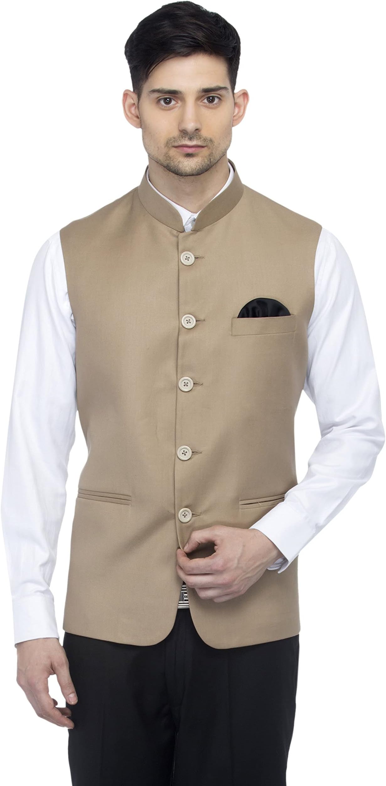 FAVOROSKIBandhgala Sleeveless Jackets Ethnic Men's Wear Waistcoat (Chocolate)