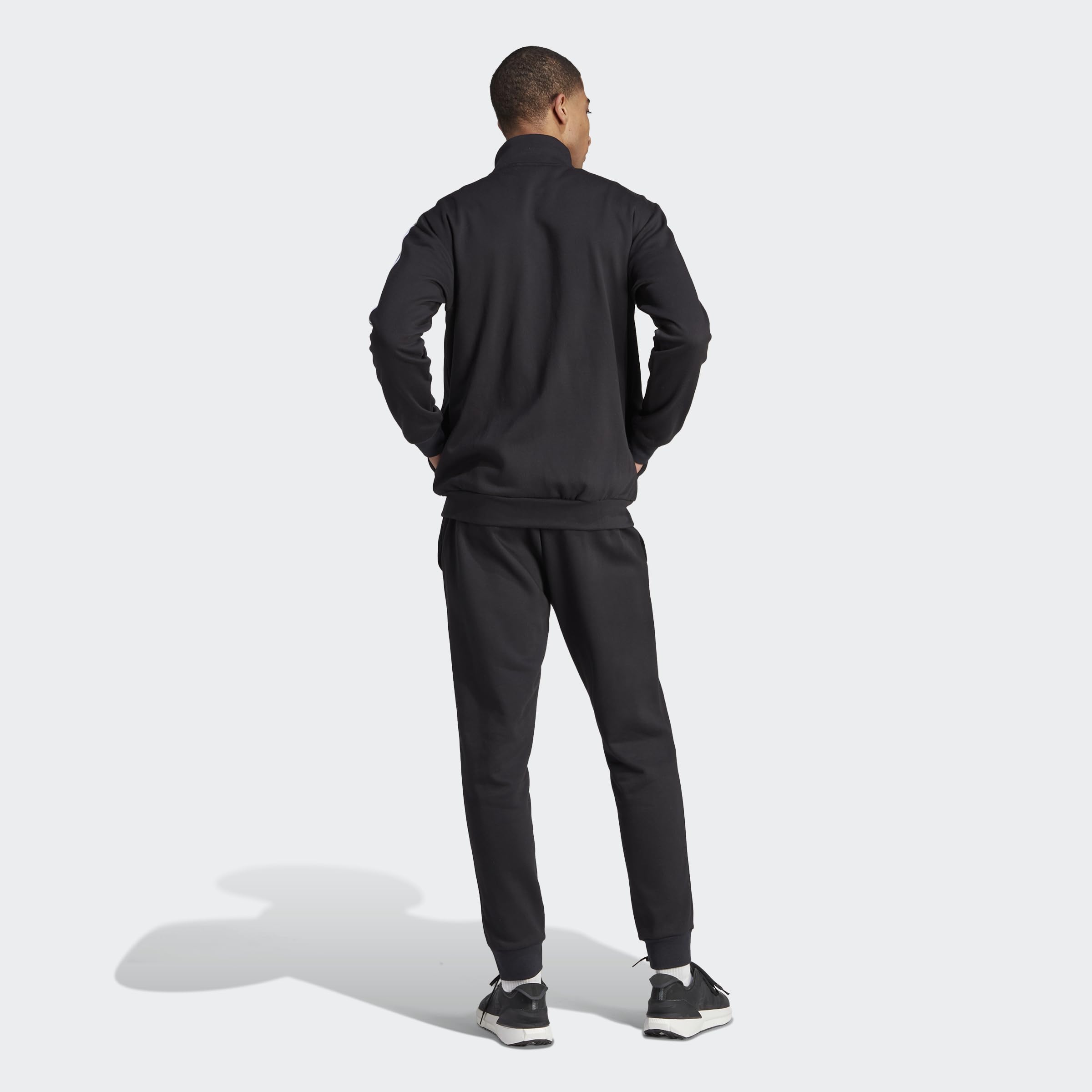 adidas Basic 3-stripes Fleece Track Suit Tuta da allenamento Uomo (Pacco da 1)