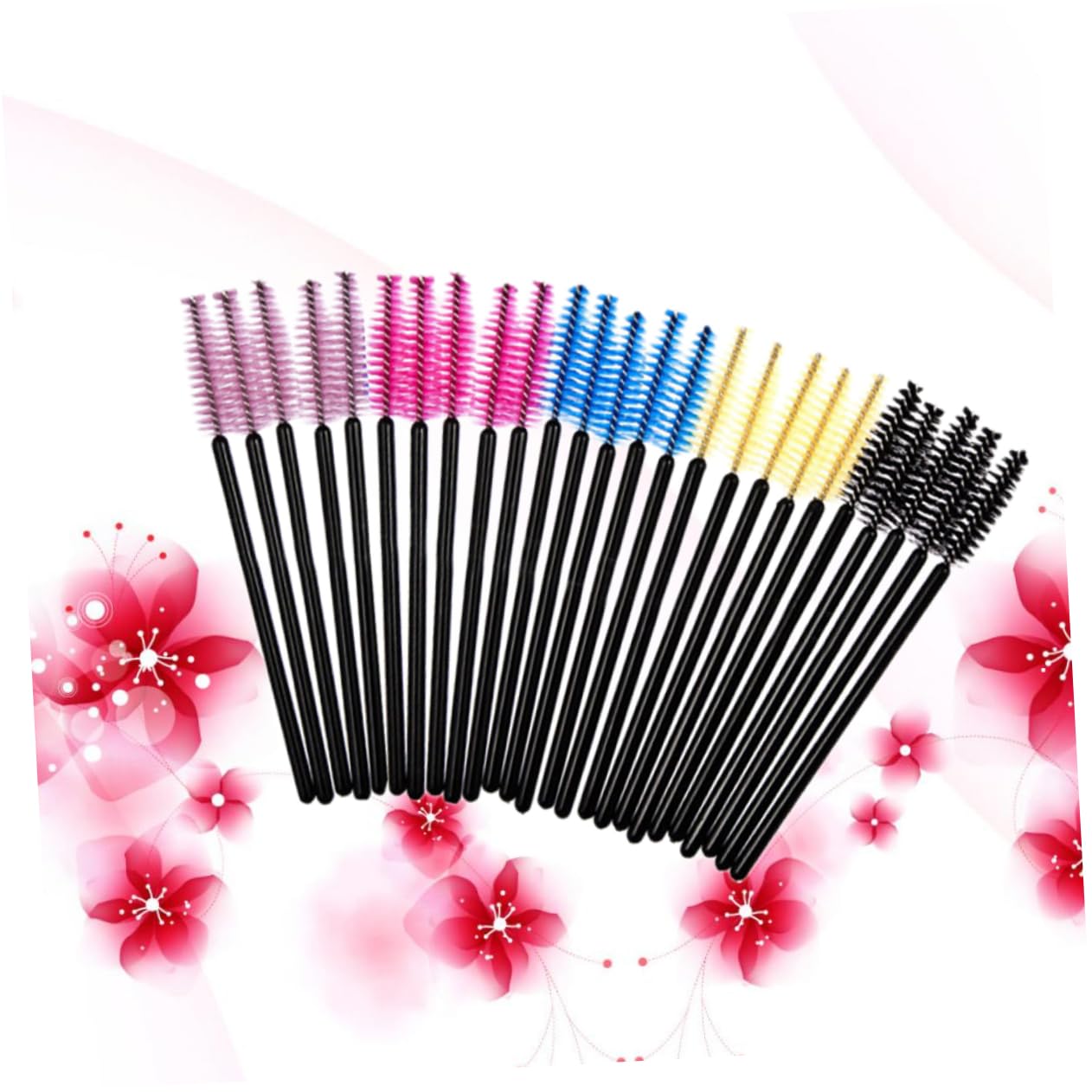 Ipetboom Cleaning Brush Kit 50pcs Mascara Wands for Feeders Jewelry Vents More Eyelash Mascara Brush Set