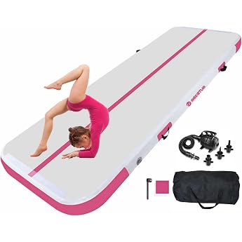 Air Gym Track Mat 2 m 3 m 4 m 5 m 10/20 cm Thick Gymnastics Mats Inflatable Non-Slip Sports Mat for Home Training Tumbling Yoga Outdoor Use Fitness