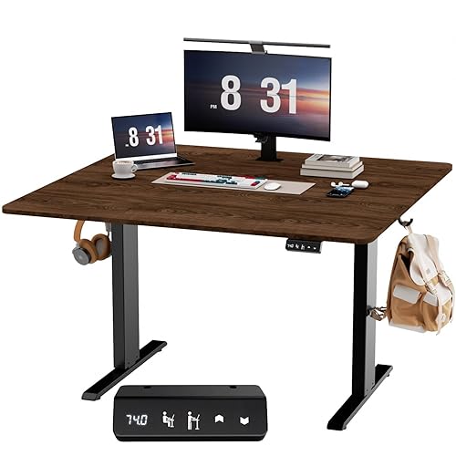 Bureau Assis Debout, Bureau Réglable en Hauteur 120 x 60