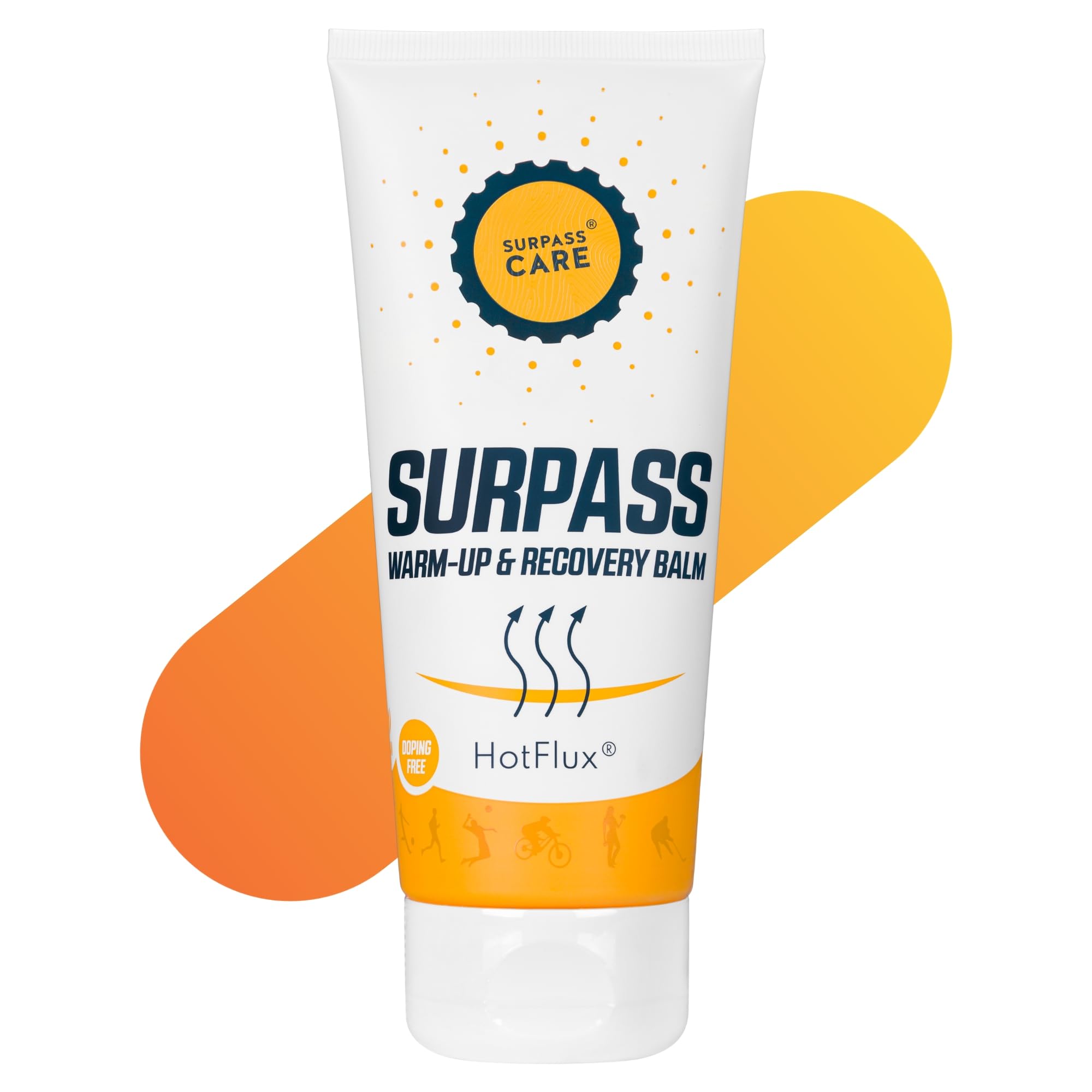 Surpass Warm up & Recovery Balm 200 ml - HotFlux Muscle & Joints Relief Rub - Innovative Body Warming - After Sport Recovery Support - Feet, Neck & Shoulders, Lower Back, Knees - No Irritation