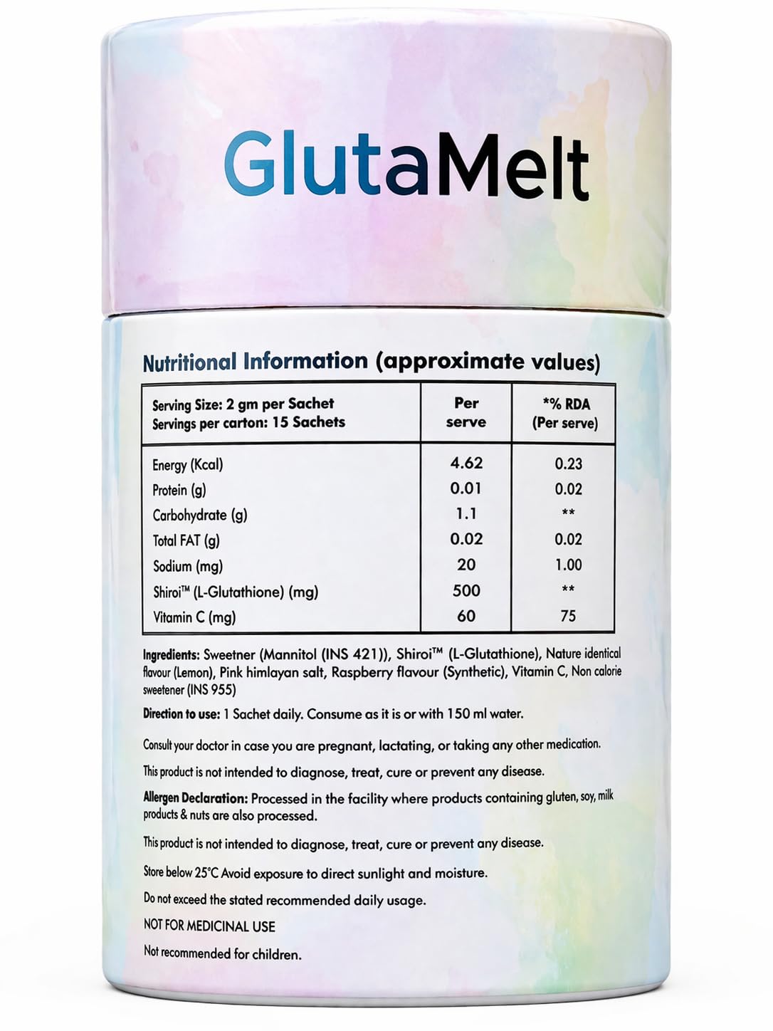 Cosmofix GlutaMelt Skin Supplement with Mouth Melting Technology, Lemon Flavour, 15 Sachets — Amazon image 8